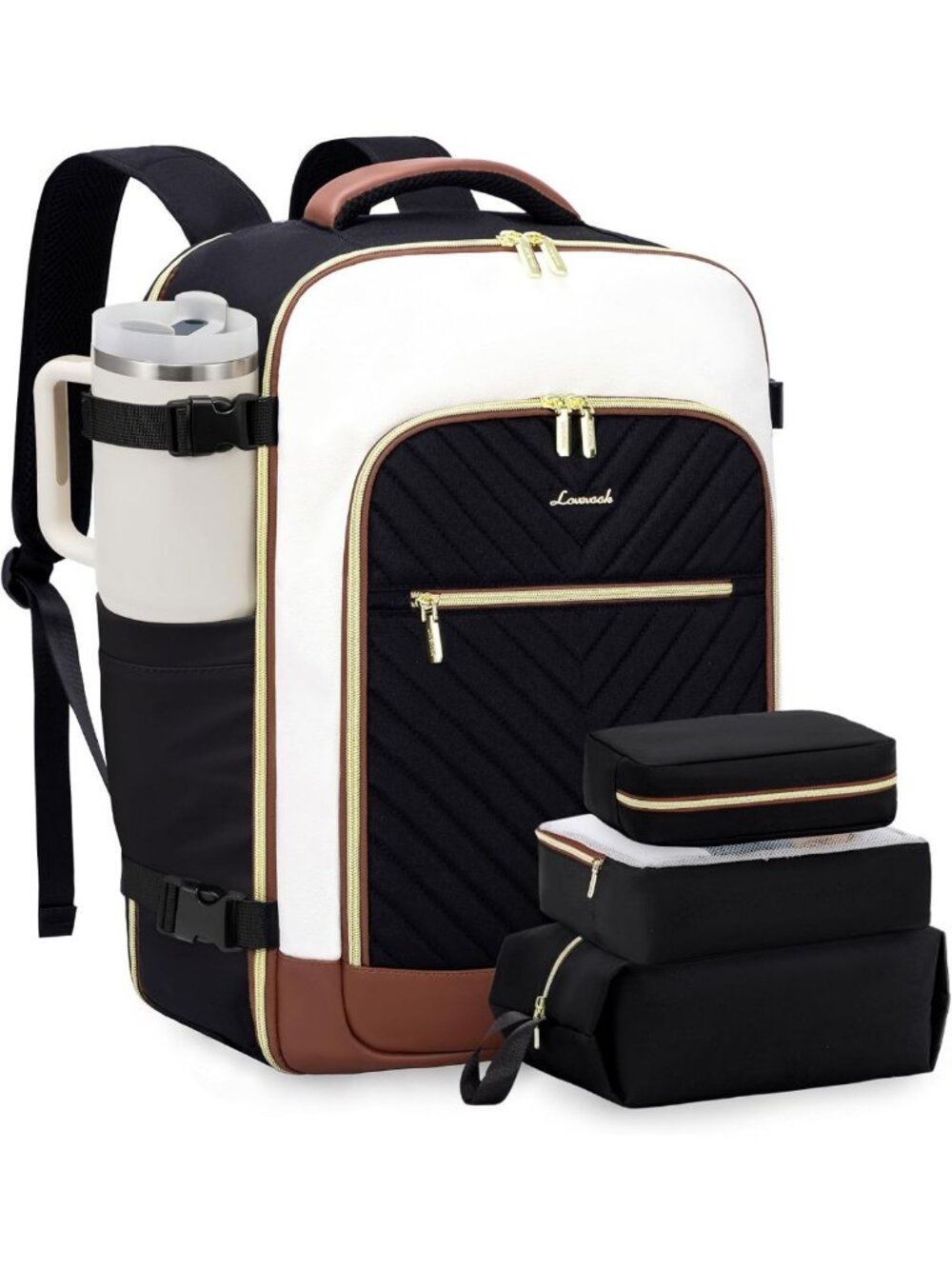 Spacious Waterproof Travel Backpack for Women, 40L Carry-On Bag with Laptop